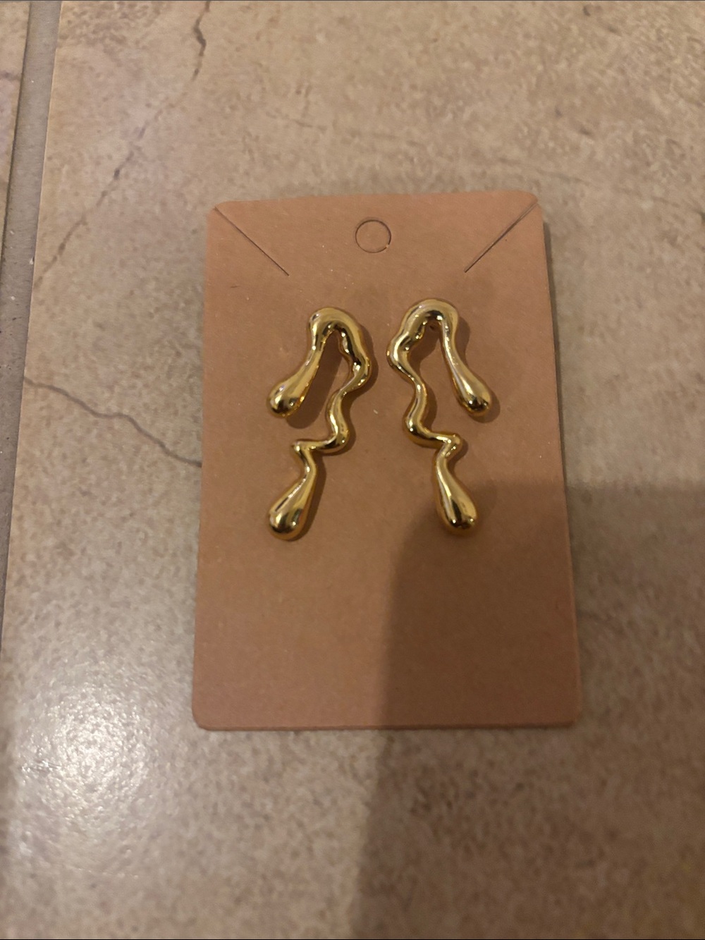 Gold earrings